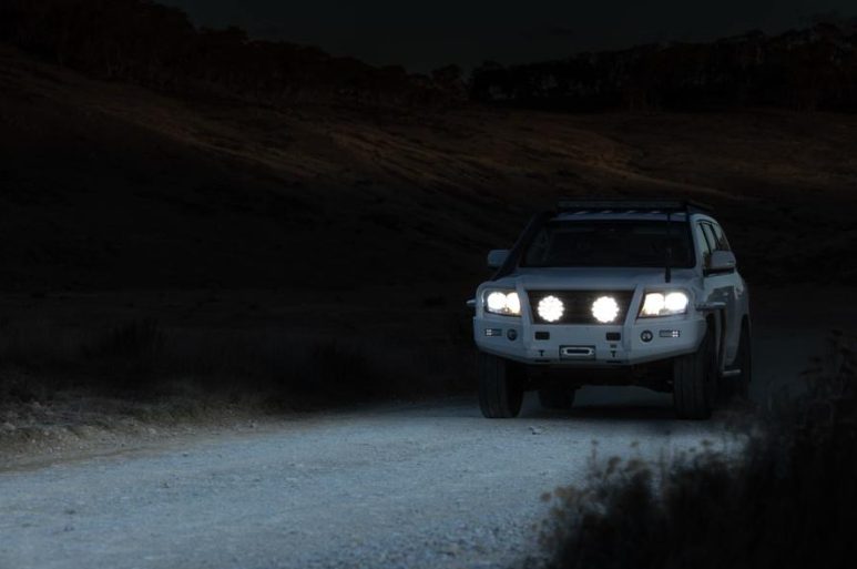 LED Spotlights at night